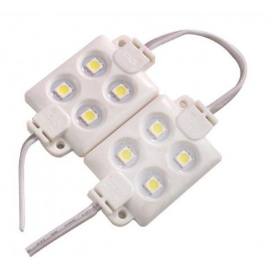 Modulo 4 LEDs SMD5050 IP-65 Blanco Medidas: 54x34x7mm 1.25W